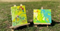 봄꽃 플루이드 아트